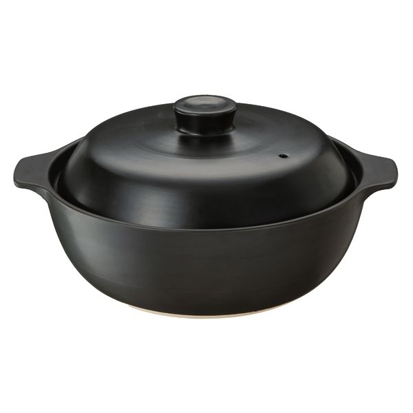 【販売終了】IH＆直火対応 吹きこぼれにくい土鍋10号 モダン