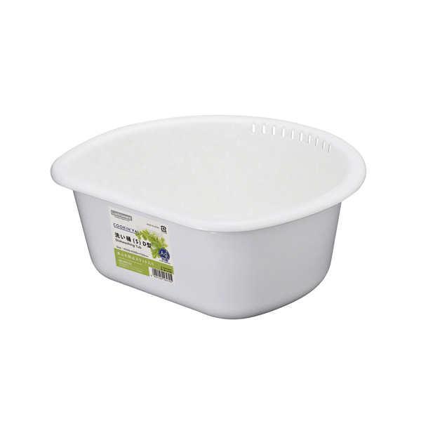 【Ｔ】クッキンパル 洗い桶 (Ｓ)Ｄ型 ホワイト