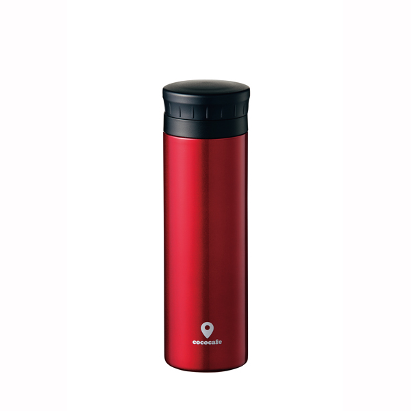 【数量限定】cococafe （ココカフェ）真空二重マグ300ml  レッド 軽量モデル