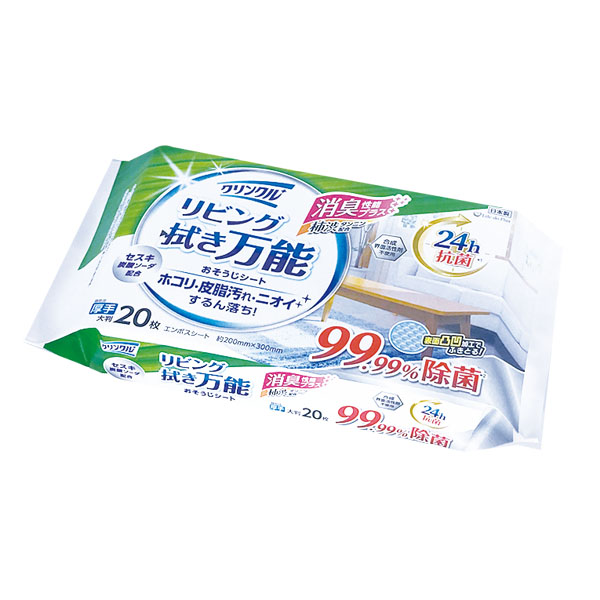 クリンクル 拭き掃除万能クリーナー 24ｈ抗菌 ２０枚