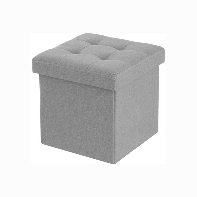 コンパクト収納スツール　グレー