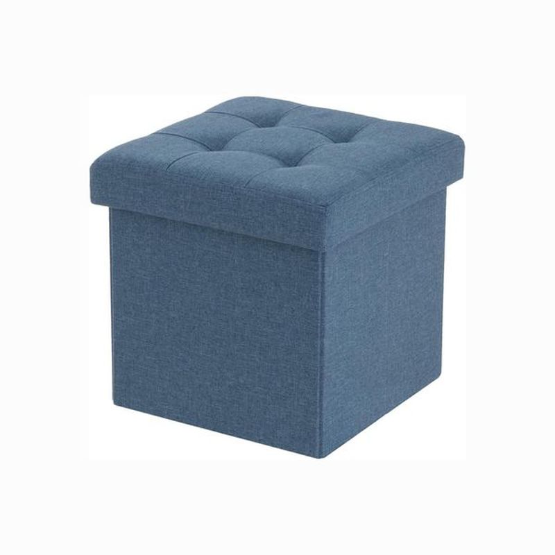 コンパクト収納スツール　ブルー