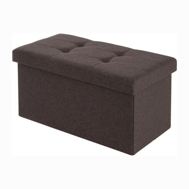 コンパクト収納スツール ワイド　ブラウン