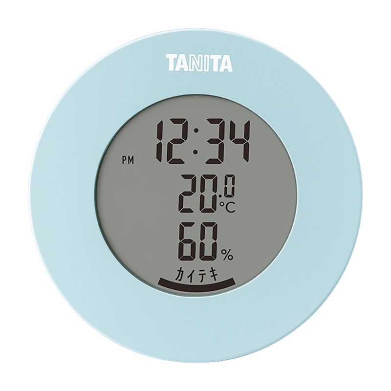 デジタル温湿度計 ライトブルー