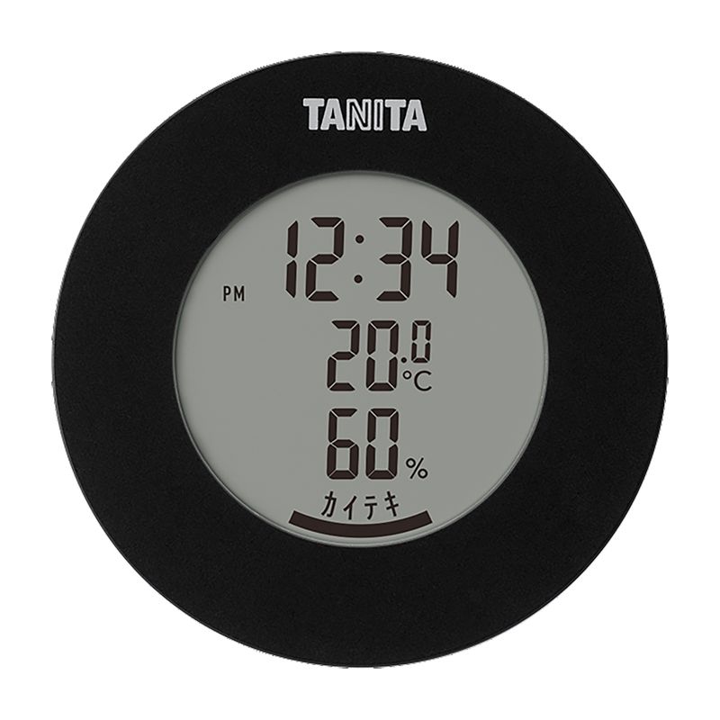 デジタル温湿度計 ブラック