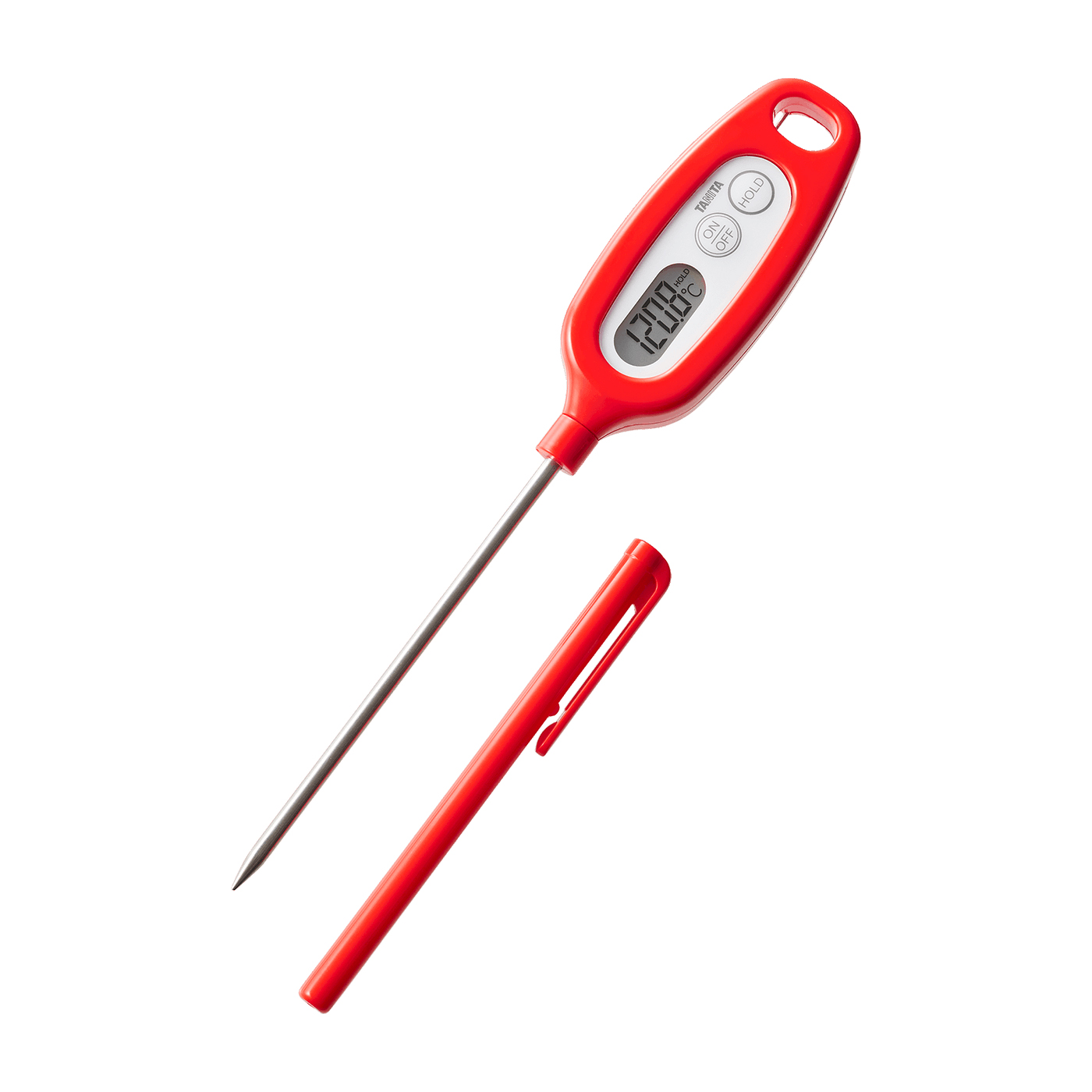 デジタル温度計 レッド