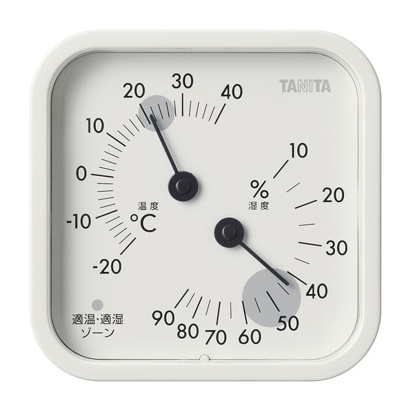 温湿度計　アイボリー