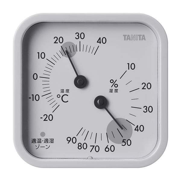 温湿度計　ウォームグレー