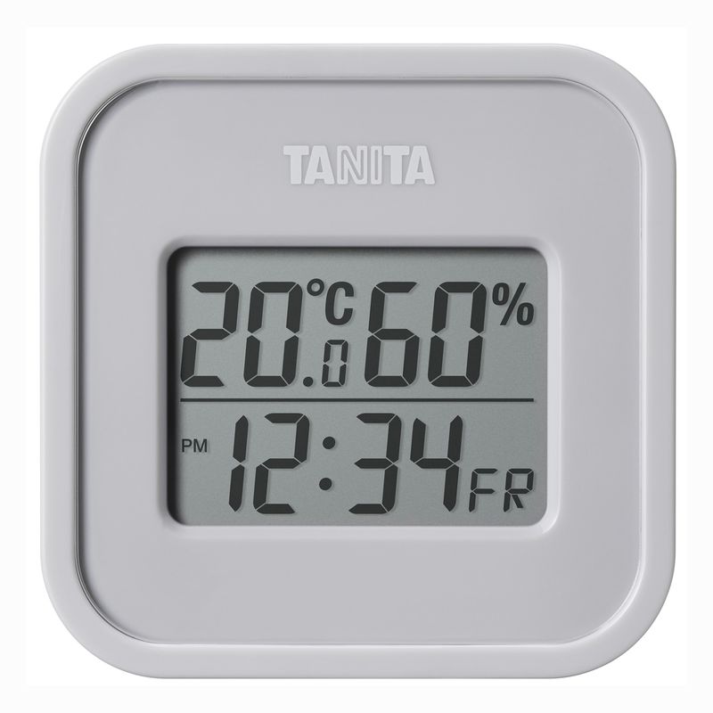 デジタル温湿度計 ウォームグレー