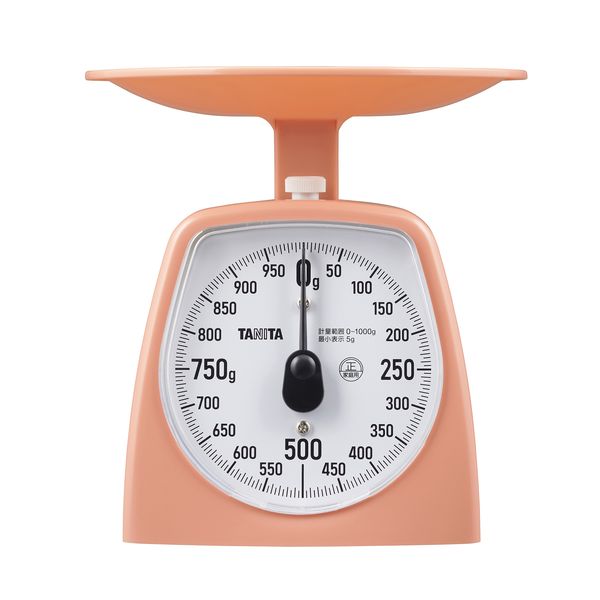 アナログクッキングスケール 1kg  コーラルピンク