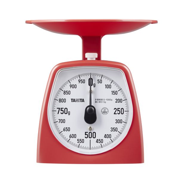 アナログクッキングスケール 1kg  チェリーレッド