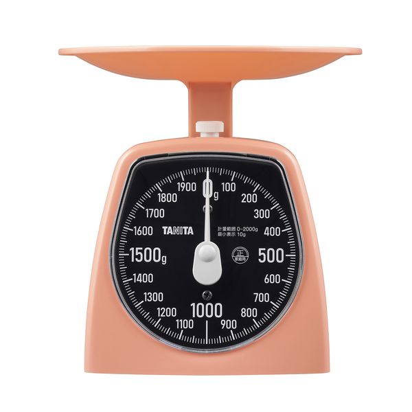アナログクッキングスケール 2kg  コーラルピンク