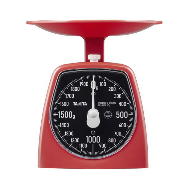 アナログクッキングスケール 2kg  チェリーレッド