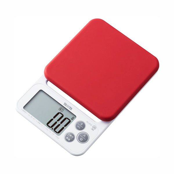 【販売終了】デジタルクッキングスケール KJ-212 レッド