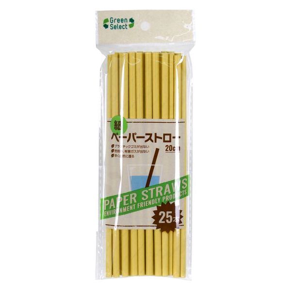 【T】GreenSelect エコペーパーストロー25本
