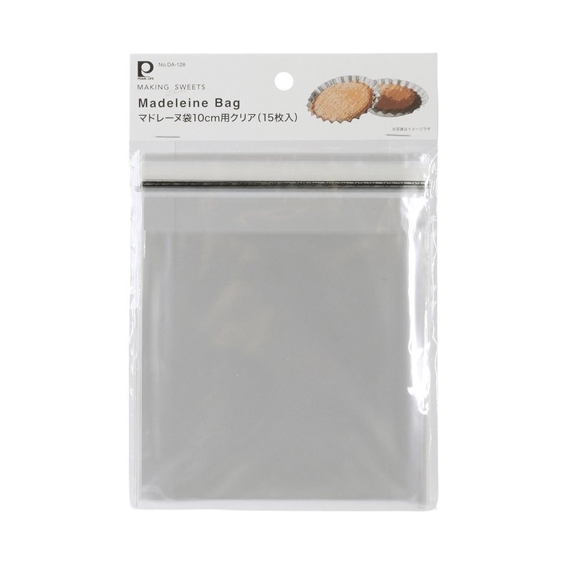 メイキングスイーツ マドレーヌ袋10cm用クリア(15枚入)