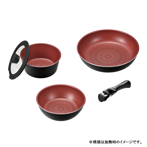 【数量限定】クックサイン ダイヤモンドコートIH対応クックウェア5点セットB
