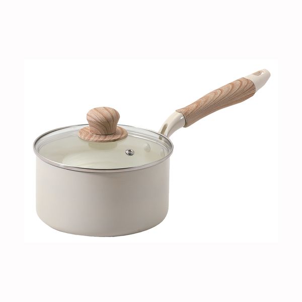 セラミール IH対応ガラス蓋付深型片手鍋16cm