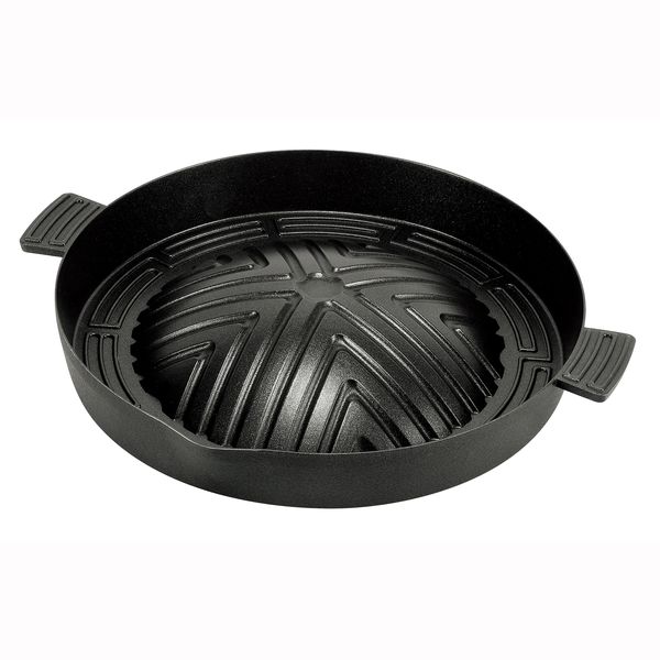 バーニスタ ふっ素加工アルミ鋳物製深型ジンギスカン鍋28cm