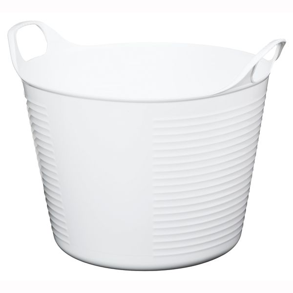 ※3月下旬より販売開始！　やわらかバスケット丸　Ｌ35型　ホワイト