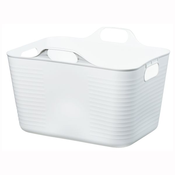 やわらかバスケット角　 Ｍサイズ　ホワイト