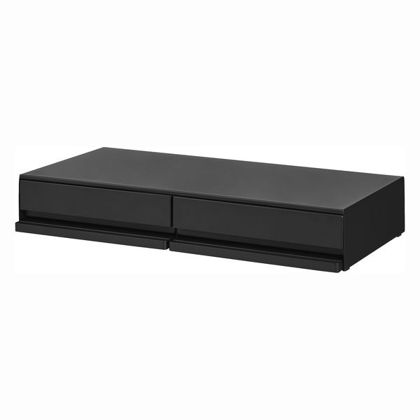 ツーウェイキッチン家電下引き出し＆スライドテーブル タワー W80 ブラック
