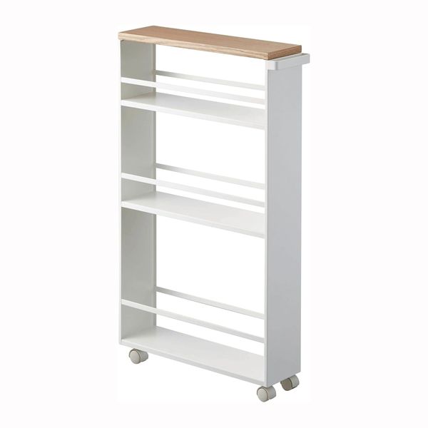 ハンドル付きスリムワゴン タワー ホワイト