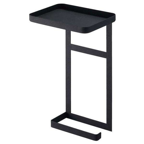 【在庫限定】tower トイレットペーパーホルダー上ラック 2段 タワー ブラック