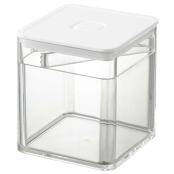 tower トング付き バルブ付き密閉保存容器 タワー ホワイト ※メーカー欠品4月中旬入荷予定