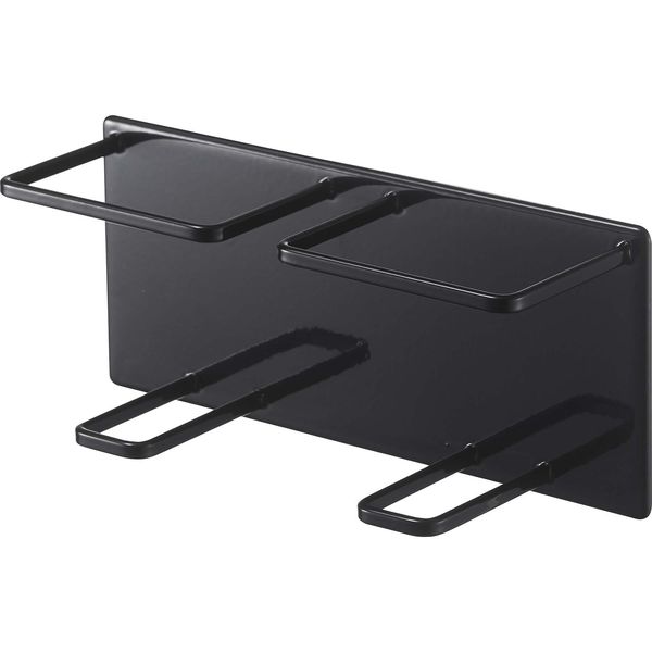 【在庫限定】tower マグネットバスルームチューブ＆ボトルホルダー タワー Ｍ ダブル ブラック
