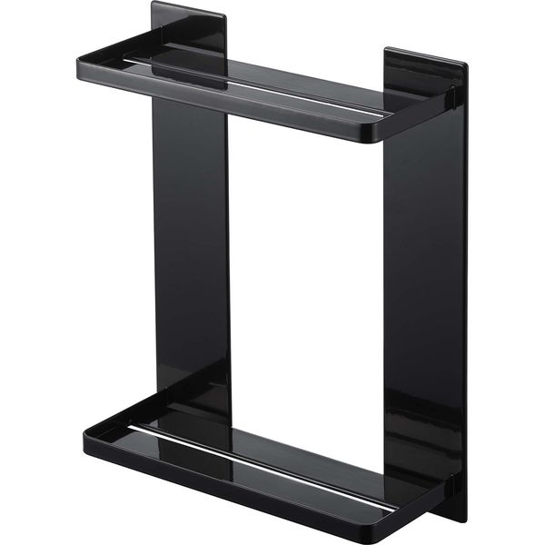【在庫限定】tower マグネットバスルームラック タワー ２段 ブラック