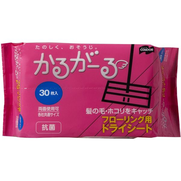 【数量限定】コンドル かるがーる フローリングワイパー用ドライシート 30枚入