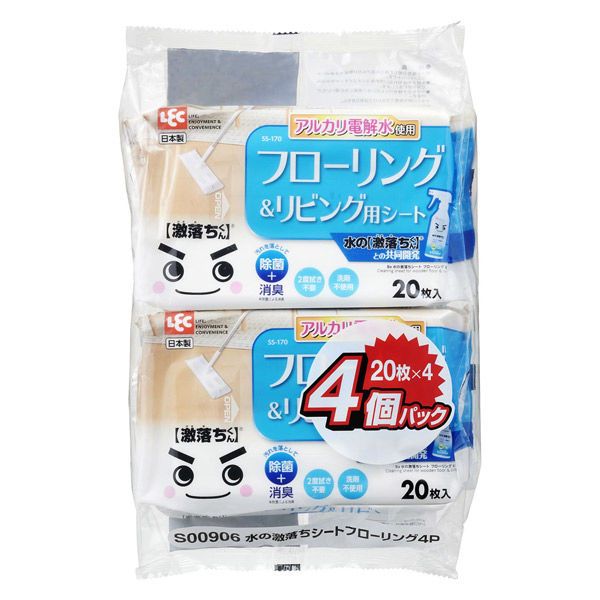 【T】Ba水の激落ちシートフローリング＆リビング 20枚入 ４個パック